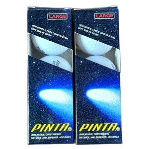 PINTA 486 Golf Balls (2 Packs of 3) 3-Piece Surlyn Large Compression Vintage NIB